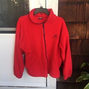 vintage red zip up